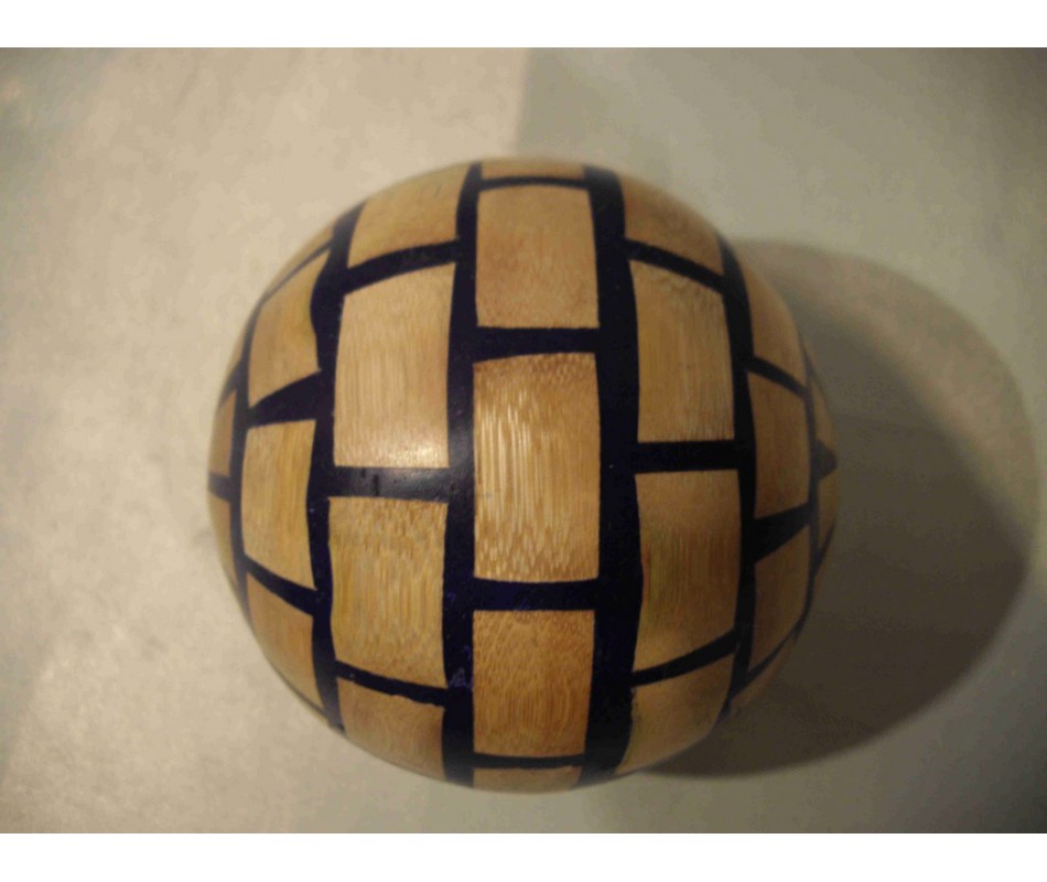 BOLA DECORACION MADERA 13 cm